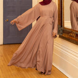 Basic Solid Color Robe Dress