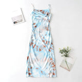 Queens Women Geometric Print Sleeveless Beach Party Dresses Ladies Strapless Bodycon Vintage Dress