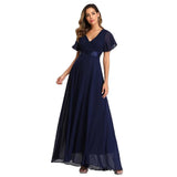 Folding Large Swing Double V-neck Flared Sleeves Elastic