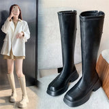 Ankle Chelsea Boots New Winter Mid Heels Platform Women Botas Snow Warm Designer Motorcycle Boots Gladiator Oxford