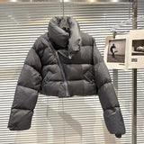 2022 Winter New Arrival Zipper Turtleneck Extra Long Sleeve Warm Cotton Coat Women Jacket