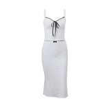 Zingj Summer New Women's Sexy Low-Cut Sling Vest Stylish Temperament Fishtail Dress