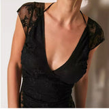 Women Ruched Cami Tops Lace Crossover Top And Cinched Cami Top Set T-Shirts For Summer