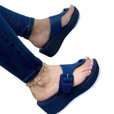 New Cool Slippers Women's 2025 Beach Clip Thick Bottom Women's Large Size Women's