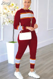 Pieces Women's Sets 2023 Autumn Winter Splicing Pullover Suit Tops And Pants Suits Two Piece Set Matching Tracksuit