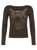 gothic punk long sleeve top with