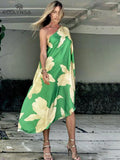 Boho Printed Off Shoulder Kaftan Plus Size Women Clothes Summer Sexy Beach Wear Tunic Casual High Street Dresses