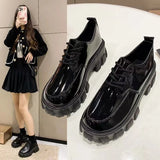 2025 Autumn British Wind Students Retro Thick-Soled Single Shoes Small Pine Shoes