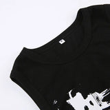 Guitar Ribbed Cropped Tank TopOutfit