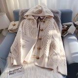 twist sweater coat autumn and winter 2021 new women's loose outer wear lazy knitted