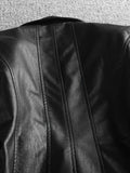 Spring Elegant Black Light Soft Faux Leather Blazer Long Sleeve Slim Fit Luxury Women Blazers and Jackets Fashion