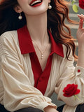 French Chiffon Shirts Spring 2025 New Chic Long Sleeve Clip