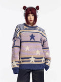 Vintage Stars Striped Knitted