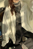 Letter Print Zip-up Jacket-Outfit
