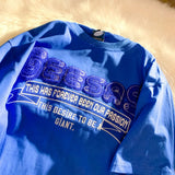 Klein Blue Flocking Embroidery T Shirts Fashion Preppy Oversized Short Sleeve Tops 2022 Summer Large 3XL Casual Men