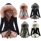 Autumn And Winter New Cotton Hoodie Repair Warm Zipper Coat Women