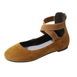 New Shallow Mouth Loosened With Round Head Women's Shoes Flat And Dancing Mom Single Shoe