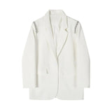 Rhinestone Black Casual Diamond Blazer Fall 2021 Womens Fashion White Khaki Grey Jacket Ladies Coats Suit