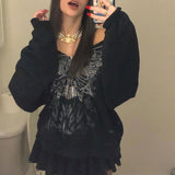 Front Zip Printed HoodieOutfit
