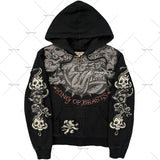 Popular Hip Hop Zipper Hoodies Men Y2K New Harajuku Vintage Sweatshirts Punk Rock Plus Size Loose Anime Hoodie