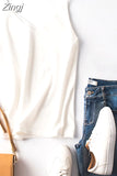 Women Knitting Spaghetti Strap Top Halter V Neck Camisole Women'S Basic Casual Sleeveless Knited Tank Tops Summer