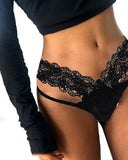 Erotic Women's Underwear Butterfly Bowknot Eyelash Lace Pornografia See Through Transparent Adult Fancy Naked Thong
