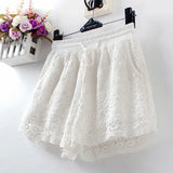 crochet shorts female summer students 2021 new loose casual high-waist elastic women's outer wear