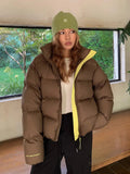 Cotton Clothes Women'S Short Winter Coat Korean Style Loose Thickened Jackets Fashion Oversize