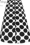 Skirt Women Summer High Waist Polka Dot Vintage Skirts Red Retro Robe
