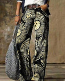 Zingj Plus Size Casual Pants Thin Jeans Wide Leg Pants-Outfit