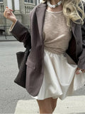 Spring And Summer New Linden Skirt Y2k Elegant Bright Face Folding Tuk Tuk Tuks Half-Dress Skirt In