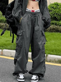 Punk Ruched Baggy Cargo Pants-Outfit