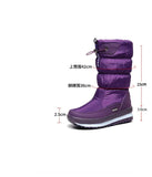 Waterproof Wedges Snow Boots for Women High Platform Cotton Boots Thickened Non-slip Plus Velvet Cotton Shoes Botas