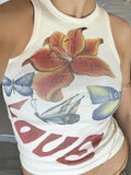 White Slim Tank Top with