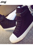 Shoes White Denim Sneakers Basket Femme Casual Shoes tenis feminino High Top Flat Shoes Trainers Women Zapatos