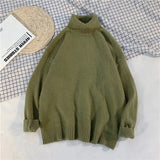 Women Turtleneck Plus Size Letter Embroidery Sweaters Office Lady Winter Long Sleeve Harajuku Couple Pullover Tops
