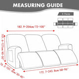 2 3 Seater Velvet Recliner Sofa Cover Elastic Split Design Relax Sofa Slipcover Solid Lounge Armchair Covers With Side