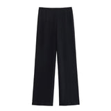 Women's Explosive Solid Color With Belt Medium Long Vest + Casual Pants