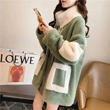 Women Faux Lamb Fleece Winter Thick Warm Coats Fashion Harajuku Long Sleeve Korean Jackets Vintage Female Casual