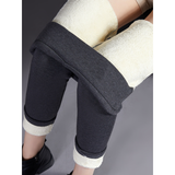 Women Hight Waist Leggings Women Solid Color Legging Comfortable Super Thick Keep Warm Stretchy Leggings Velvet Warm