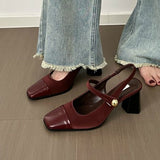 Shoes Beautiful Bag Head Sandals Women's 2025 New Fashion French Retro Square Mary Precious Shoes