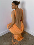 backless maxi dress women summer spaghetti strap slim dress female long club party beach dress vestido