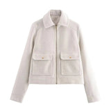 New Street Casual Soft Shirt Single-Dbutton Cardigan Jacket Female
