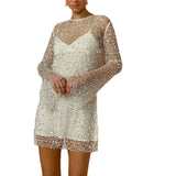 Explosion Of Women's Beads Perspective Mesh Two Sets Of Sling