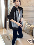 Spring Autumn Middle and Long Windbreaker Women's Waist Is Slim Splicing Denim Jacket Women Denim Jacket Women Coats