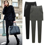clothes Thicker Warm Women Winter Leggings Female Casual Outer Wear leggins Pants Skirt Sweatpants High Waist
