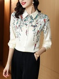 Fashion Woman Blouses 2023 Spring Printed Shirts Elegant and Youth Woman Blouses Silk Basic Womens Tops OL Female