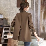 Version of the Spring and Autumn Office Women 2023 Long-sleeved Loose Casual Temperament Outerwear Fashion Business