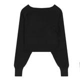 Gothic Irregular Women T-shirt Knitted Black Pullove+checkerboard Camis Tank Tops Y2k Korean Style Autumn Tee