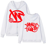 Zipper Hoodie Minus Two Pattern Printing Solid Color Oversized Clothing 2023 New Punk Harajuku Leisure Best Selling